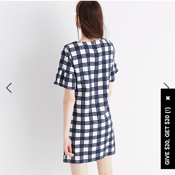 Madewell Bell-Sleeve Dress in Leighton Plaid 2 MM - Picture 8 of 8